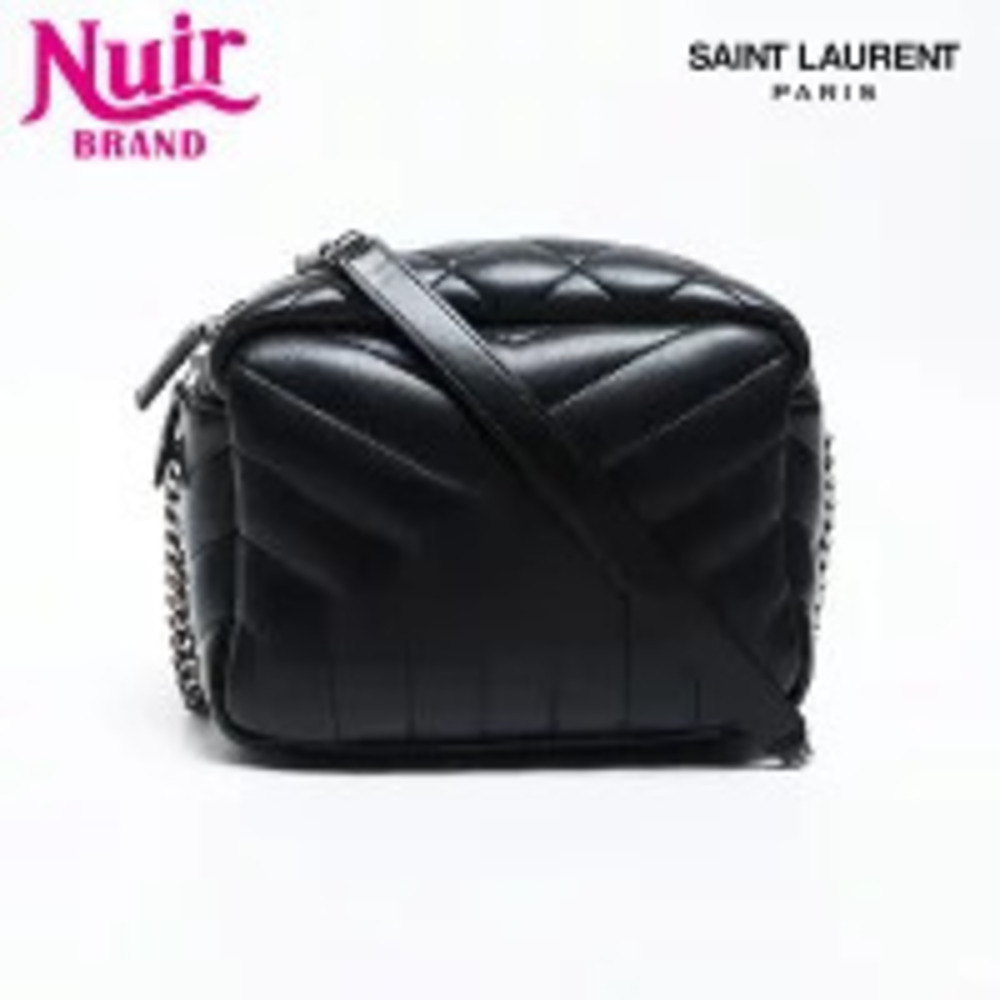 Yves Saint Laurent Stitch Chain Shoulder Bag Black